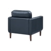 Shlok PU Leather Accent Chair in Blue