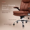 Kepler Brooks Kingsbury Premium Leatherette Office Desk Chair in Tan Colour