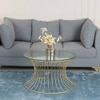 Perth Glass Coffee Table In Gold Finish