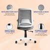 Polaris Mid Back Mesh Office Chair in White Grey Colour