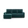 Apollo Sofa (Colour : Malibu, Cushion : Soft, Back Type : High Back, Seating Capacity : Left Aligned 2 Seater + Left Aligned Chaise + Ottoman)