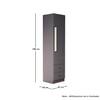 Hexa Red Wooden 1 Door Wardrobe with 2 Drawers and Hanging Space in Slate Grey Colour