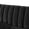 Mid Century Fabric Sofa (Black)