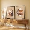 The Castle Decor Boho Abstract Botanical Wall Art Set of 2 Design 11 11x17 Inch