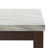 Matteo Stone 6 Seater Dining Table In Dark Walnut Finish