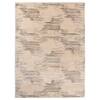 Abstract Beige Ivory Wool Silk Handmade Area Rug for Living Room 5x7