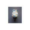 Atlas Antique Metal Wall Lamp with Multicolor Mosaic Glass