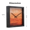 Sunset-Inspired Dial Square Wooden Wall Clock