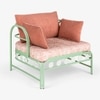 Dastoori Stainless Steel Outdoor Single Seater Sofa in Beige Colour