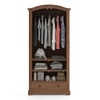 Alexandra Solid Wood Wardrobe in Amber Walnut Finish
