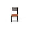 Zella Solid Wood Dining Chair in Mahogany Finish & Burnt Orange Colour - Set of 2