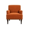 Terren Boucle Fabric Lounge Chair in Orange