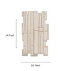 Handmade Wool Shaped Rug Modern Abstract Beige 10 x 14 Feet Carpet