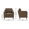 Menta Boucle Fabric Lounge Chair in Brown Colour