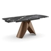 Aeris Ceramic 6 To 8 Seater Extendable Dining Table With 6  Bren Dining Chairs (Finish : Black Jade, Chair Colour : Ivory)