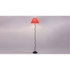 Holliday Zig Zag Iron Floor lamp with Cotton Conical Orange shade (Z33)