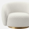 Elegantensemble Wood 1 Seater With Upholstery Non Storage Sofa In White Colour