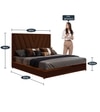 Vincent Engineered Wood Queen Size Non Storage Bed In Honey Oak Finish