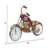 Craft Tree Metal Handpained Decorative Red Color Bike Wall Clock