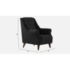 Joplin Accent Chair in Black Colour