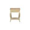 Amer Solid Wood Side Table, White finish
