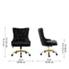 Doe Buck Swen Luxury Black Tufted Velvet Office Chair