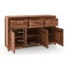 Striado Solid Wood Sideboard in Teak Finish