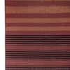 Jaipur Rugs Striped Wool 5x8 Feet Deep Ruby And Rust Dhurrie Carpet
