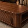 Norwood Sheesham Wood Layered Arch Coffee Table in Walnut Finish