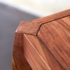 Aldrich Sheeham Wood Console Table in Provincial Teak Finish With 2 Drawer