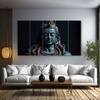 The Castle Decor Lord Shiva Wall Painting Wooden Framed 27x48 Inch (Style 20)