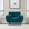 Faro Velvet 1 Seater Sofa in T Blue Colour