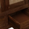 Mango Wood 2 Door Wardrobe In Rustic Teak Finish With Drawer