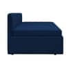 Marteen 3 Seater Velvet Pull Out Sofa Cum Bed in Navy Blue Color With Storage