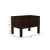 Rama Solid Wood Bedside Table in Walnut Finish