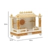 D'Dass White Sheesham and Mdf Wooden Temple For Pooja In Home and Office
