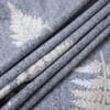 Grey And White Floral Cotton 400 Tc fitted Double Queen Size Bedsheet With 2 Pillow Covers