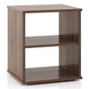 Zoey Engineered Wood Bedside Table in Classic Walnut Finish