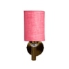 Devansh Metal Electric Wall Light in Gold Colour with Pink Shade Count of 1 Light