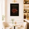 The Castle Decor Whiskey Glass Half Empty Wall Art Framed Painting 16x24 Inch
