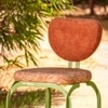 Dastoori Stainless Steel Outdoor Dining Chair in Beige Colour
