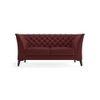 Weston 2 Seater Leather Sofa in Wine Colour