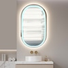 Oblong LED Mirror with Backlit Edge for Modern