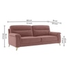 Niwara Velvet 3 Seater  sofa in Pink color