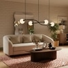 Avarna Stainless Steel Three Seater Sofa in Brown Colour