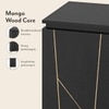 Dante Solid Wood Bar Cabinet (Black Finish)
