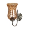 Devansh Steel Electric Wall Light in Steel Colour with Lavender Shade Count of 1 Light