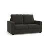 Apollo Compact High Back 2 Seater Fabric Sofa in Graphite Grey Colour