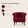 Bardot Lounge Chair in Fuschia Red Velvet Colour