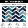 Luxe Home Macau Zigzag Bath Mat (40x60 cm)- Blue